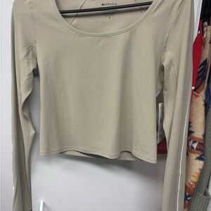 Athleta Women's Cream Long Sleeve Top